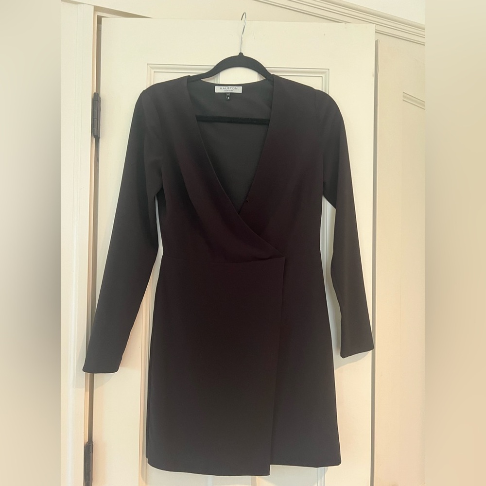 Halston Heritage Little Black Long Sleeve Dress